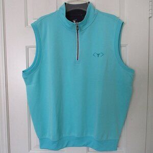F&G Tech Mens "Black Bull" Golf Resort (Alberta, Canada) Vest NWOT-Large